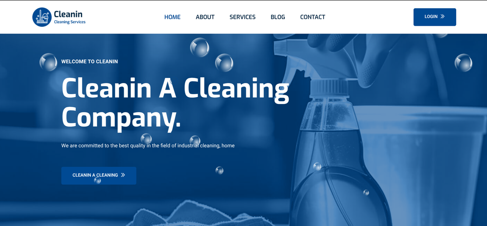 Cleanin – Professional Cleaning Services Website - Ritik Saini | Laravel Developer | Portfolio