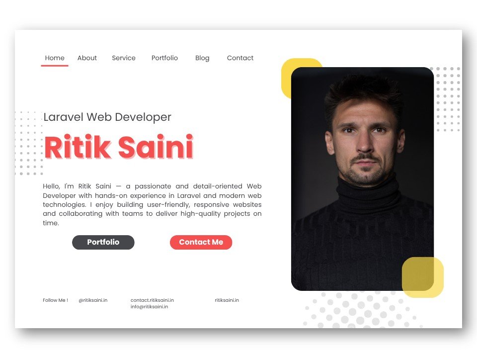 Ritik Saini | Laravel Developer | Portfolio || Web Development Services